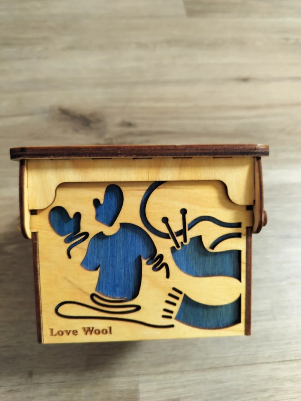 Handcrafted Wooden Wool Story Yarn Box by LemonWood